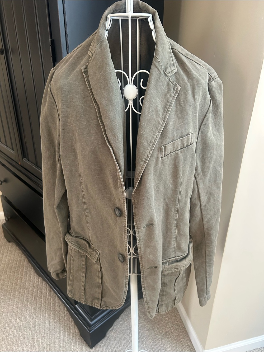 Armani Exchange Women’s  Casual Olive Green Cotton Blazer Jacket small